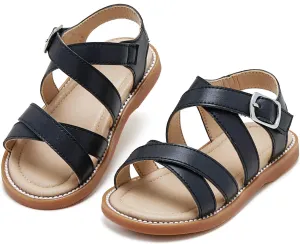 Girls Open Toe Flat Sandals Summer Casual Toddler Little Kid Sandals