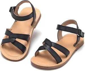 Girls Open Toe Flat Sandals Summer Casual Toddler Little Kid Sandals