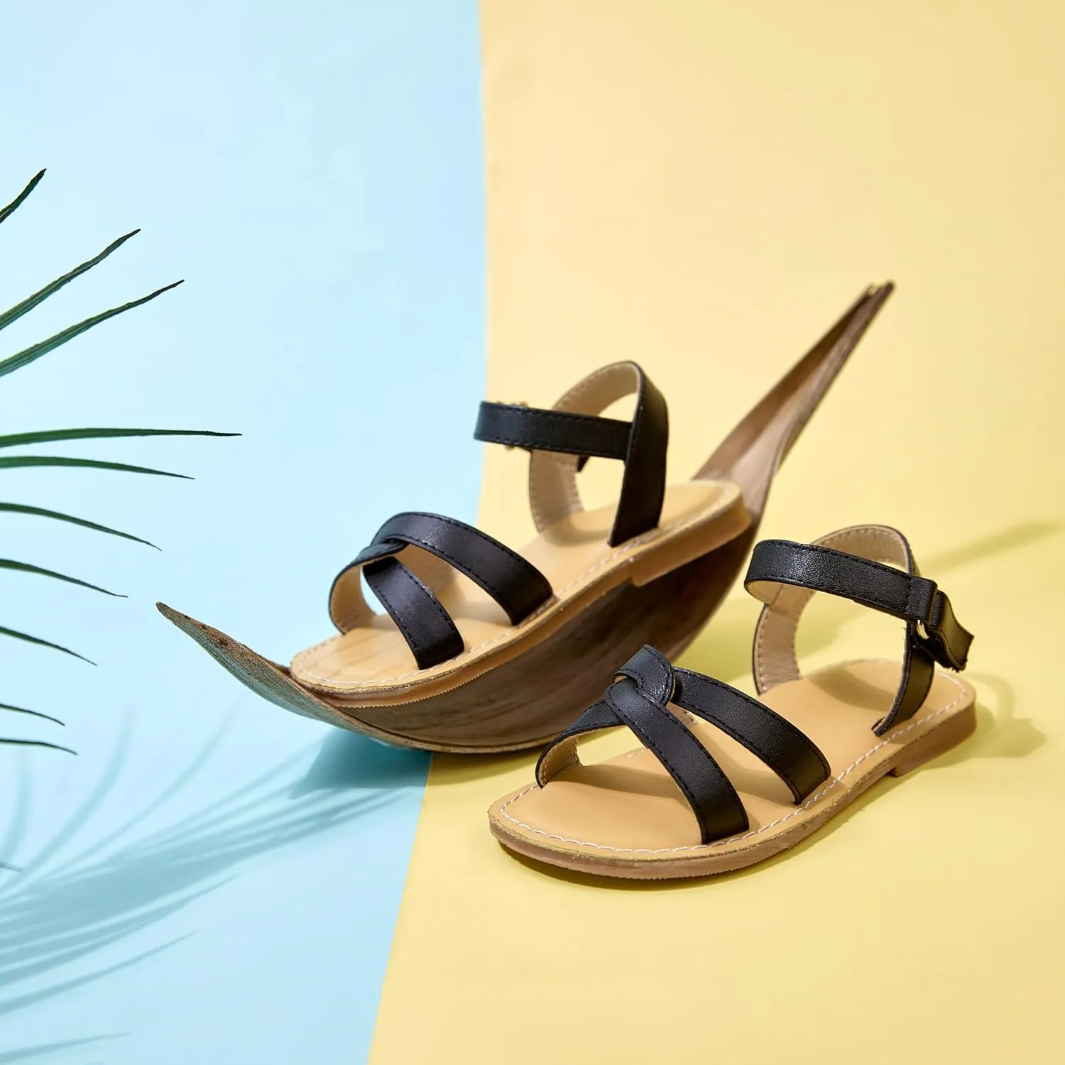 Girls Open Toe Flat Sandals Summer Casual Toddler Little Kid Sandals
