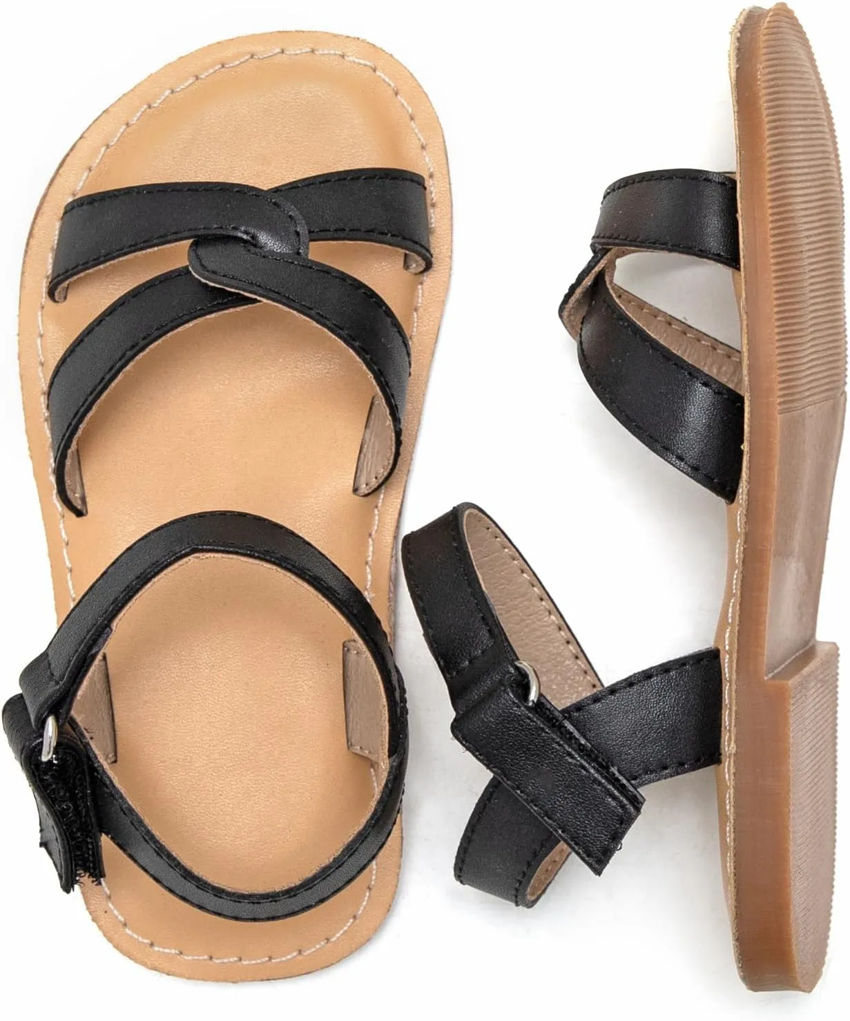 Girls Open Toe Flat Sandals Summer Casual Toddler Little Kid Sandals