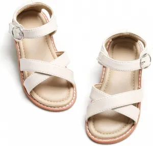 Girls Open Toe Flat Sandals Summer Casual Toddler Little Kid Sandals