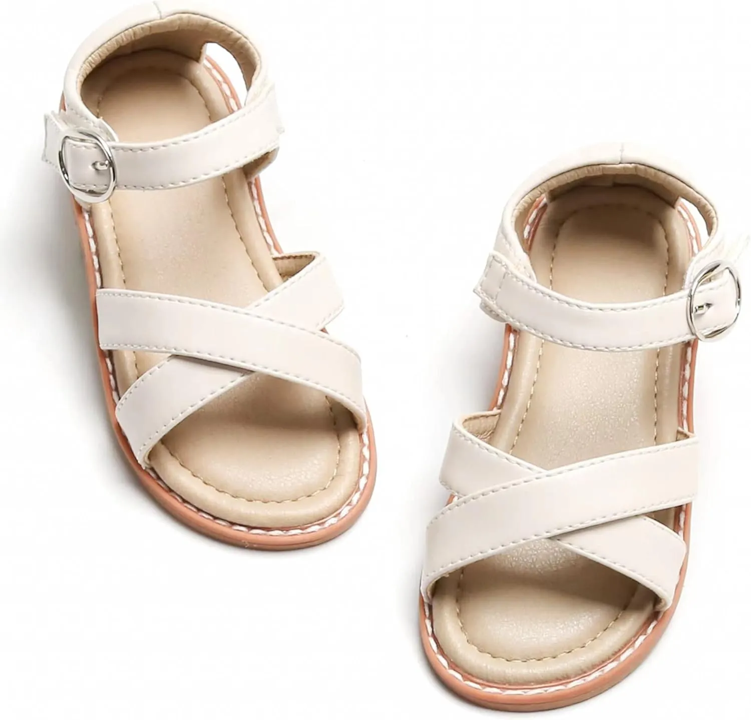 Girls Open Toe Flat Sandals Summer Casual Toddler Little Kid Sandals
