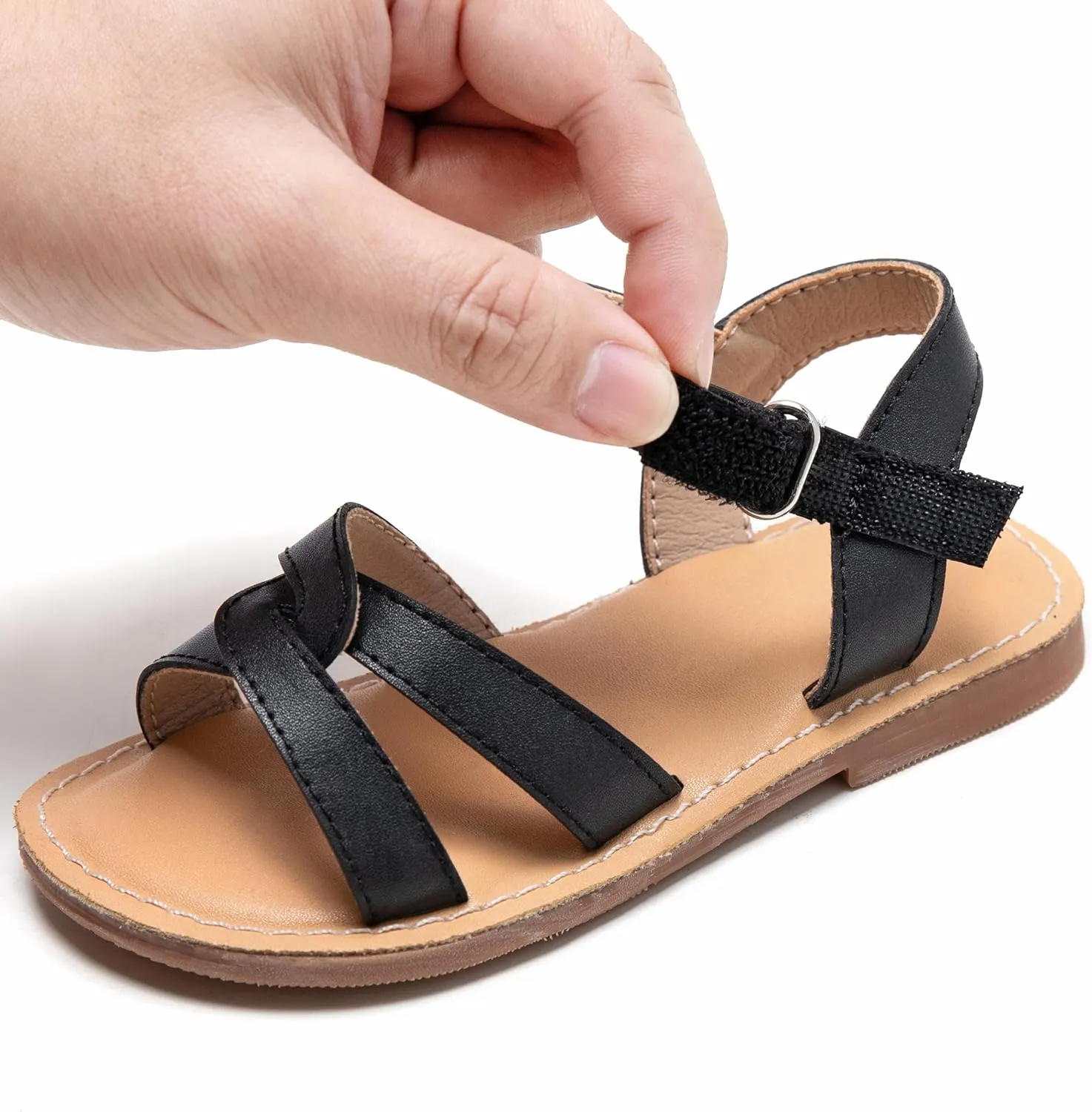 Girls Open Toe Flat Sandals Summer Casual Toddler Little Kid Sandals