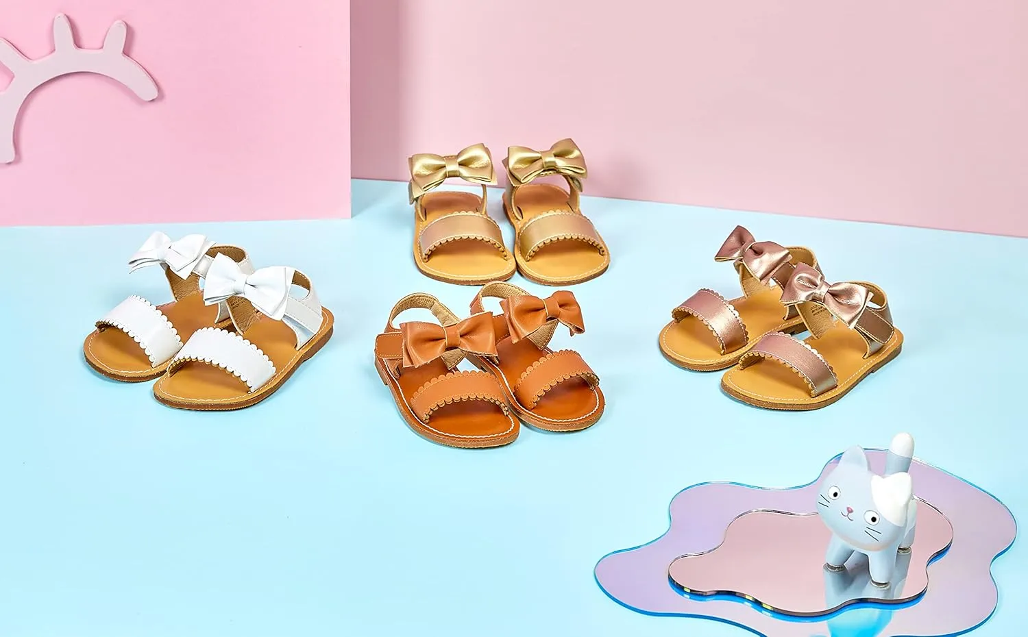 Girls Open Toe Flat Sandals Summer Casual Toddler Little Kid Sandals