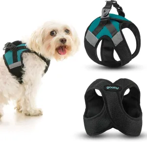 Gooby Soft Mesh X Step in Dog Harness - Turquoise, Small