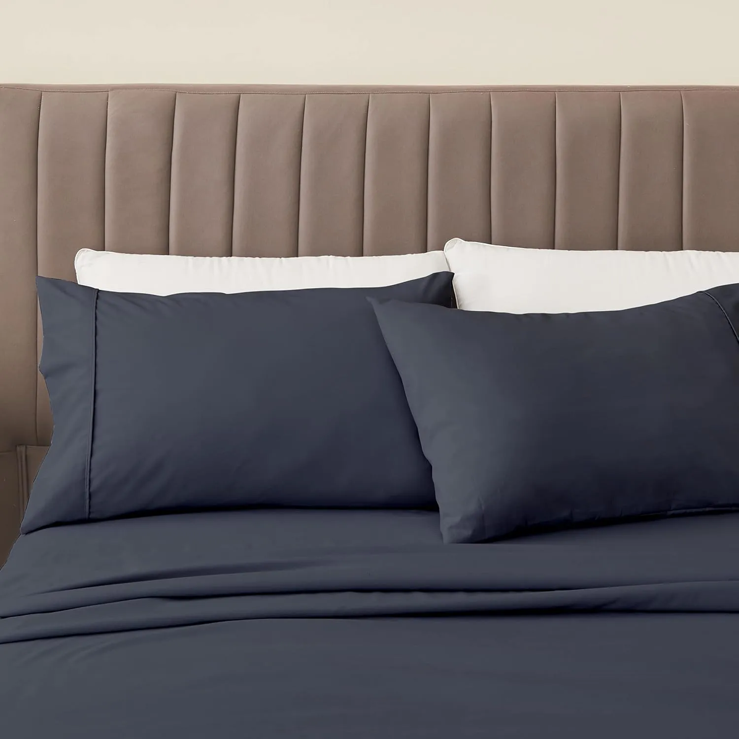 Great Bay Home 3-Piece Twin Blue Microfiber Sheet Set | Ultra-Soft, Brushed Bedding Sheets & Pillowcases - Wrinkle & Fade Resistant, All-Season Bed Sheets for Bed (Twin, Ocean)
