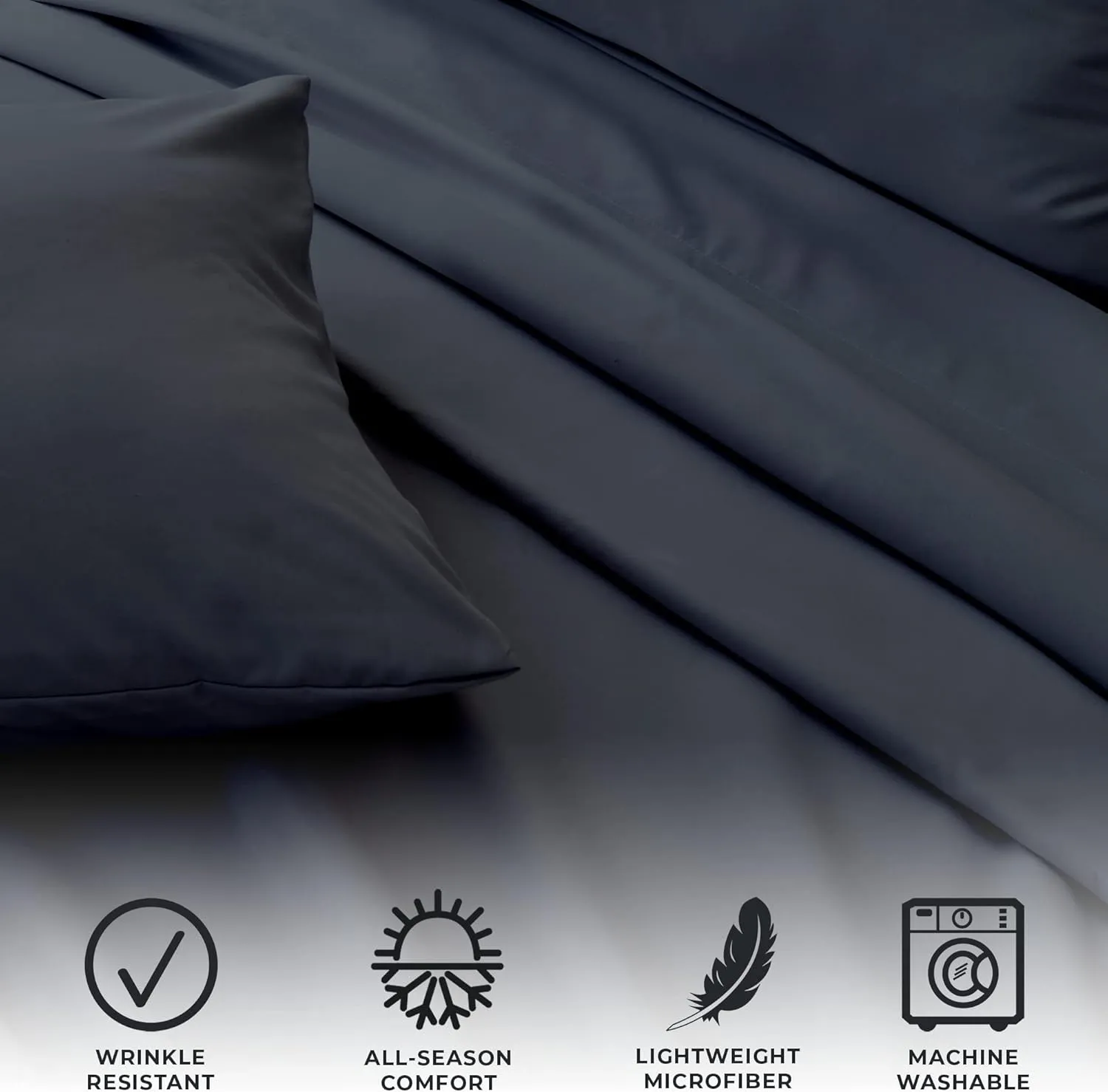 Great Bay Home 3-Piece Twin Blue Microfiber Sheet Set | Ultra-Soft, Brushed Bedding Sheets & Pillowcases - Wrinkle & Fade Resistant, All-Season Bed Sheets for Bed (Twin, Ocean)