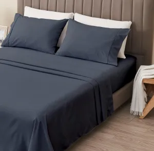 Great Bay Home 3-Piece Twin Blue Microfiber Sheet Set | Ultra-Soft, Brushed Bedding Sheets & Pillowcases - Wrinkle & Fade Resistant, All-Season Bed Sheets for Bed (Twin, Ocean)