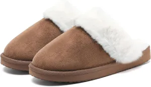 Guyarns Fuzzy House Slippers for Women,Memory Foam Womens Slippers Indoor and Outdoor Non-Slip Faux Fur Comfy Winter House Shoes