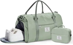Gym Bags Womens Mens with Shoes Compartment and Wet Pocket,Travel Duffel Bags for Women for Plane,Sport Gym Tote Bags with Toiletry Bags Waterproof Weekend Overnight Bag Carry on Bag Hospital Holdalls
