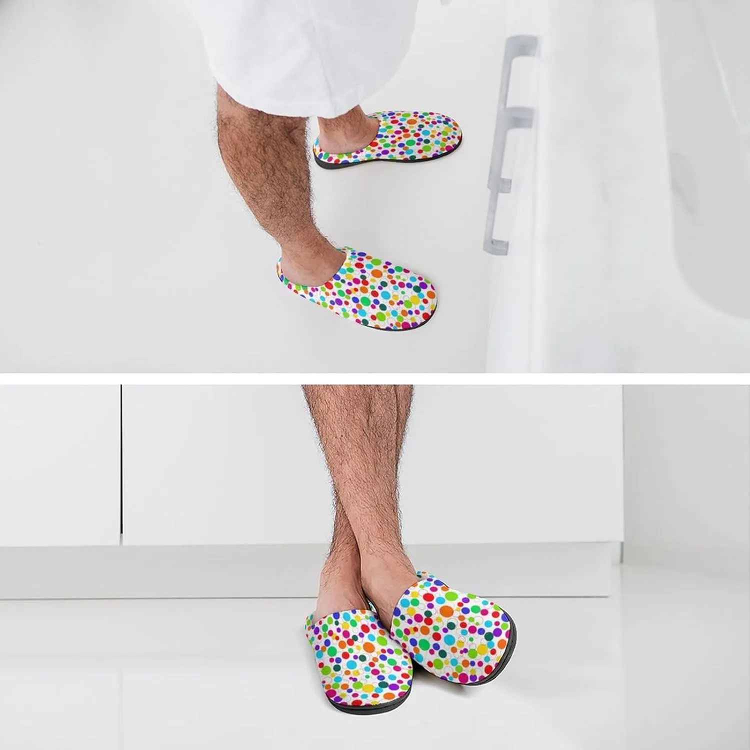 Halloween Checkered Clog Slippers For Men Non-Slip House Slippers Women's Cotton Slippers Slip-On Shoes Indoor Outdoor