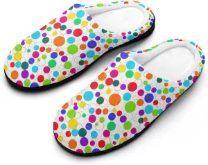 Halloween Checkered Clog Slippers For Men Non-Slip House Slippers Women's Cotton Slippers Slip-On Shoes Indoor Outdoor