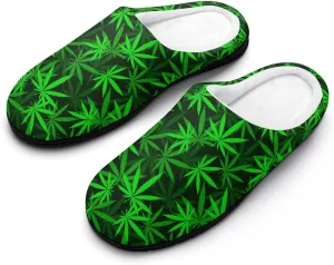 Halloween Checkered Clog Slippers For Womens Ladies Non-Slip Home Slippers Cotton Slipper Slip-On Shoes Indoor Outdoor