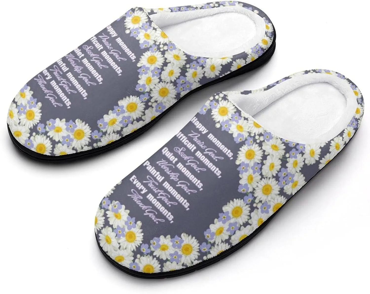 Halloween Party Green House Slippers For Woman Mens Funny Memory Foam Bedroom Slippers Indoor Outdoor Slip-On Shoes