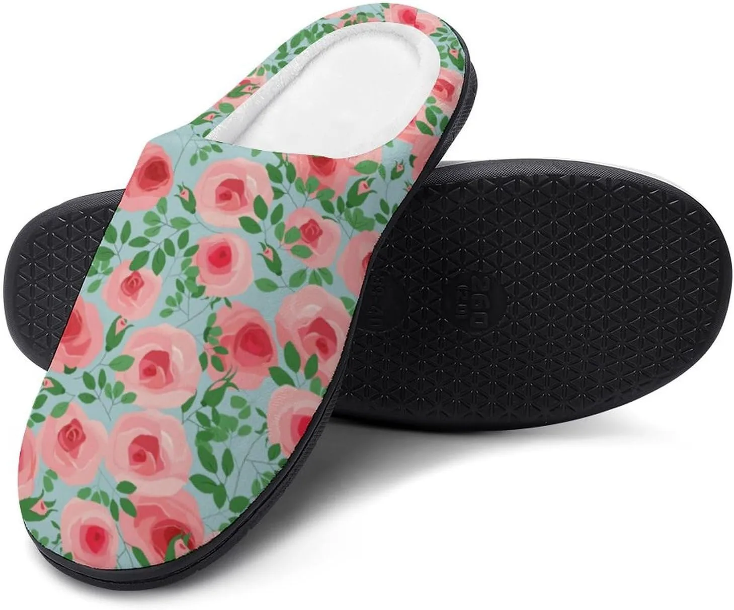 Halloween Party Green House Slippers For Woman Mens Funny Memory Foam Bedroom Slippers Indoor Outdoor Slip-On Shoes