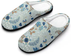 Halloween Slippers For Women Warm Memory Foam Cotton House Slippers Clogs Slippers Slip-On Shoes Indoors Outdoor