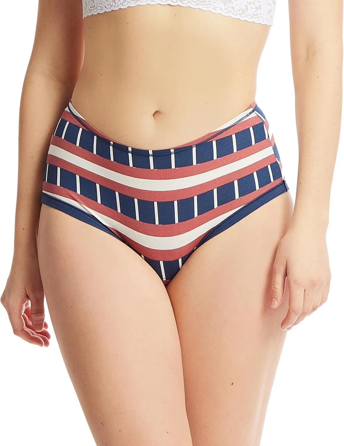 hanky panky - PlayStretch Natural Rise Boyshorts | Cotton Underwear for Women, Every day Panties | Sizes XS-XL | 3 pack