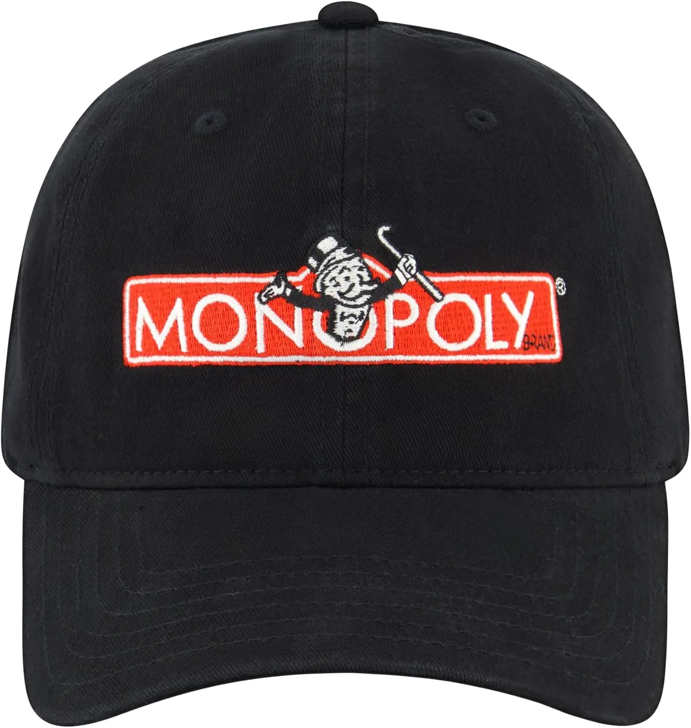 Hasbro Monopoly Baseball Cap, Adult Snapback Hat with Flat Brim, Olive Green