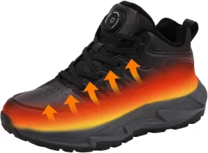 Heated Sneakers for Men Women,4000mAh Battery Rechargeable Foot Warmer Shoes with 3 Heating Levels,Heating Hiking Shoes for Unisex Outdoor Feet Warm Anti-Slip Snow Trail Shoes