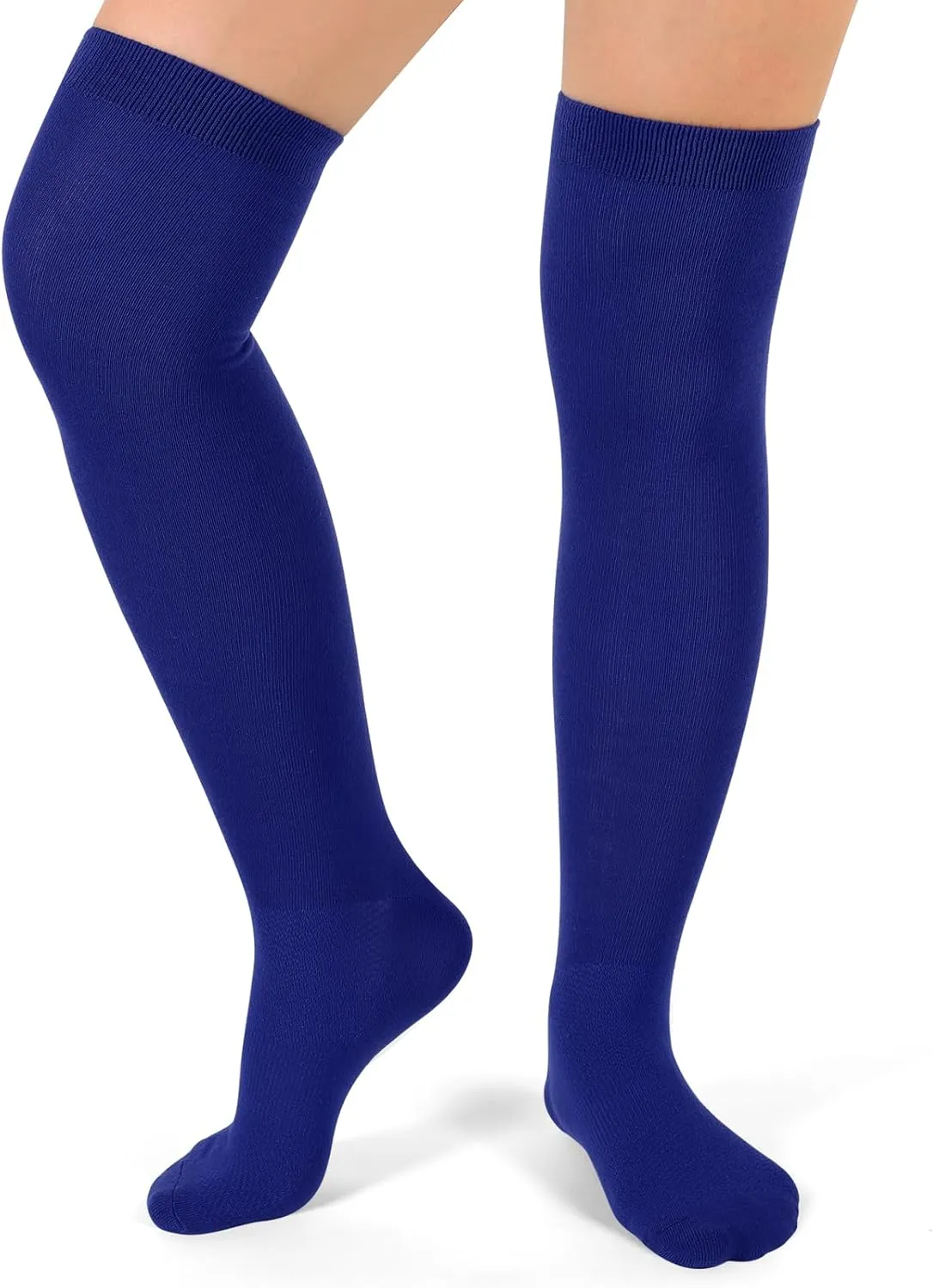 Hicarer 6 Pairs High Baseball Socks over Knee Football Softball Sock Youth Combo Long Sport Men Tube Socks Women