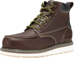 HISEA NINGO Work Boots for Men Steel/Soft Toe Boots, 6” Waterproof Slip Resistant Industrial & Construction Work Boots, Composite Toe Working Boots