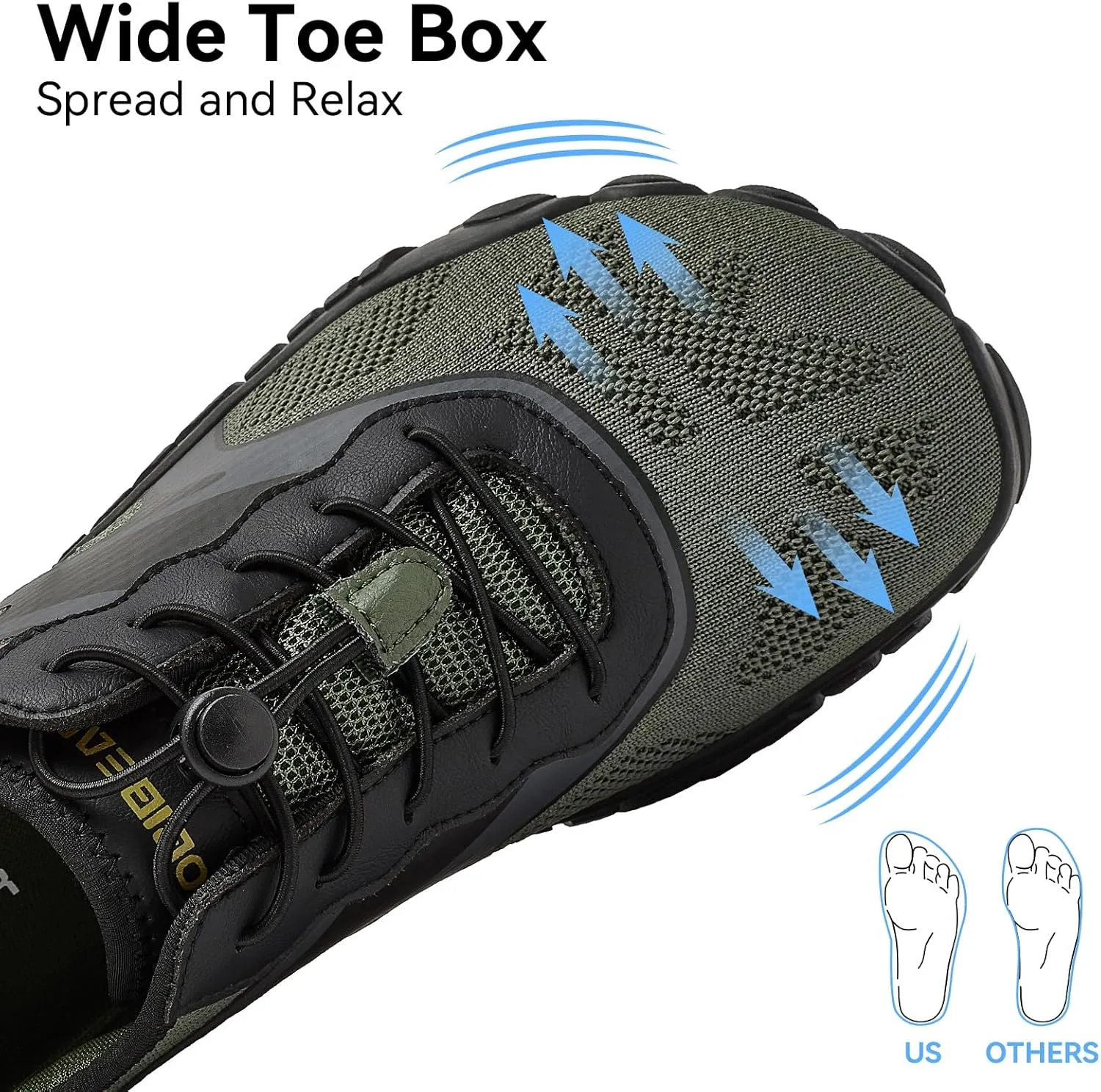 HOBIBEAR Barefoot Shoes for Women Men Wide Toe Box Zero Drop Cross-Training Minimalist Unisex