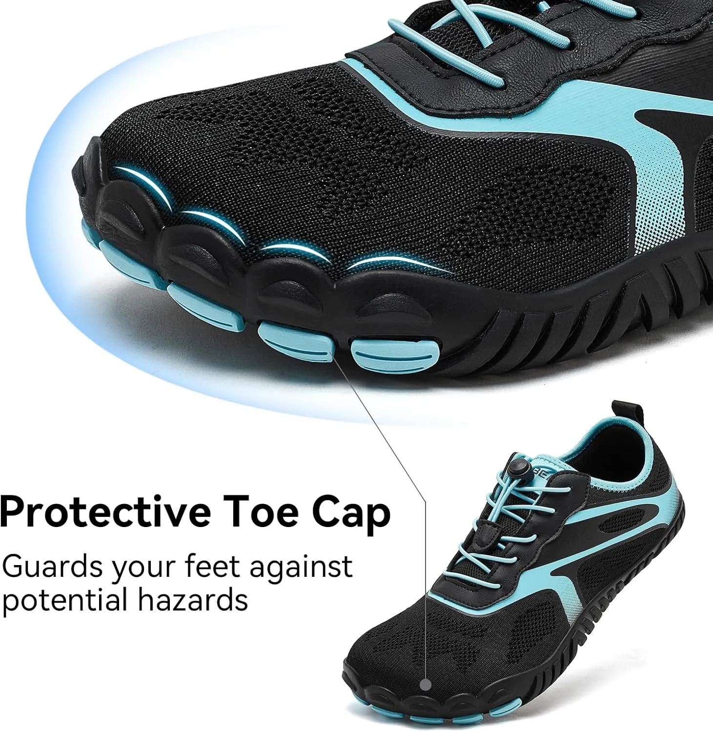 HOBIBEAR Barefoot Shoes for Women Men Wide Toe Box Zero Drop Cross-Training Minimalist Unisex