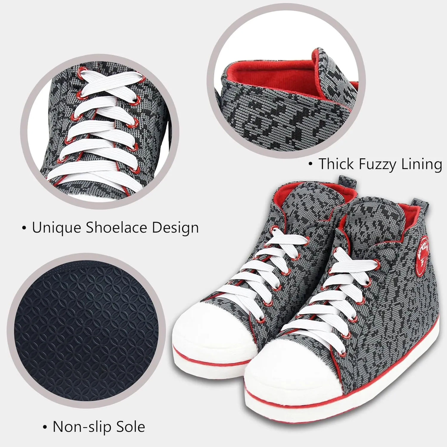 Home Slipper Men's Indoor House Sneakers Slippers, Fun Non-Slip Fashion Boots