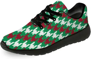 Houndstooth Print Shoes Women Men Lightweight Breathable Walking Tennis Shoes Running Sneakers Gifts for Dad Mom