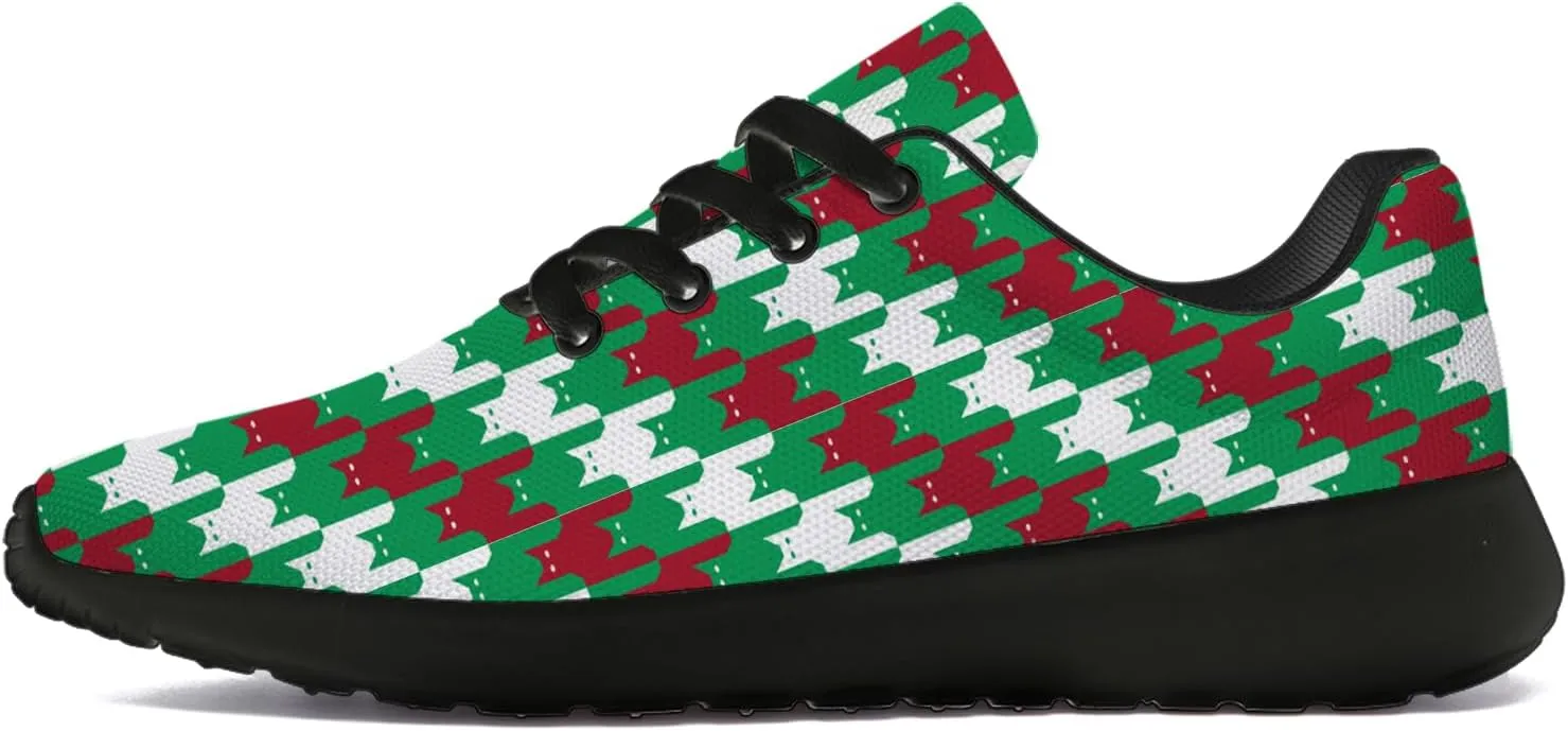 Houndstooth Print Shoes Women Men Lightweight Breathable Walking Tennis Shoes Running Sneakers Gifts for Dad Mom