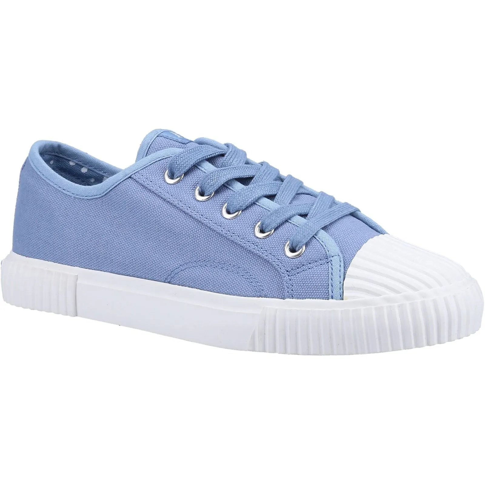 Hush Puppies Women's Brooke Canvas Trainer in Blue