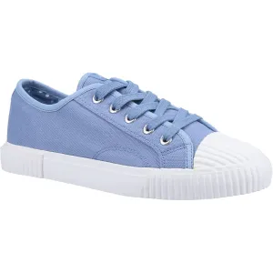 Hush Puppies Women's Brooke Canvas Trainer in Blue