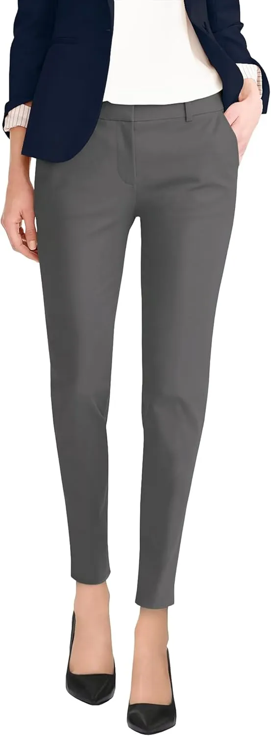 Hybrid & Company Womens Ultra Comfy Stretch Slim Fit Trousers Chino Pants with Pocket