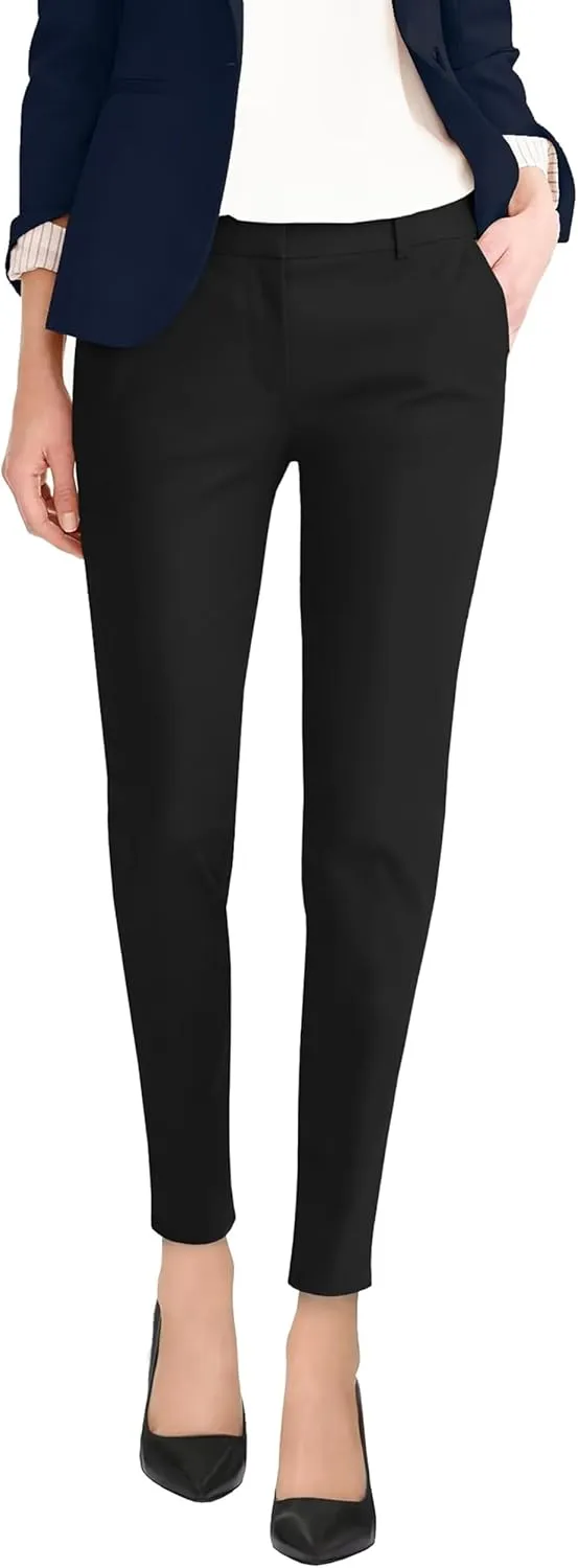 Hybrid & Company Womens Ultra Comfy Stretch Slim Fit Trousers Chino Pants with Pocket