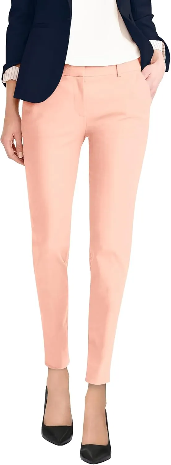 Hybrid & Company Womens Ultra Comfy Stretch Slim Fit Trousers Chino Pants with Pocket