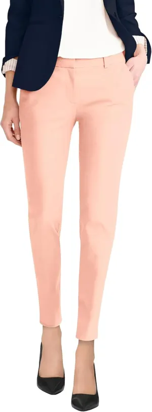 Hybrid & Company Womens Ultra Comfy Stretch Slim Fit Trousers Chino Pants with Pocket