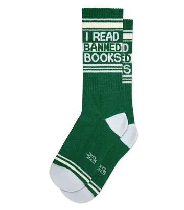 I Read Banned Books Unisex Gym Crew Sock