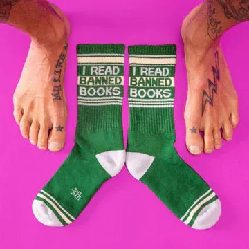 I Read Banned Books Unisex Gym Crew Sock