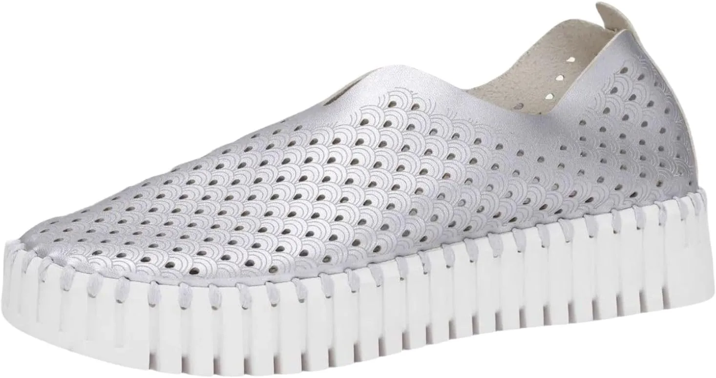 Ilse Jacobsen HORNBAEK Women's Tulip U0010 Metallic Platform | Slip-On | Low-Top