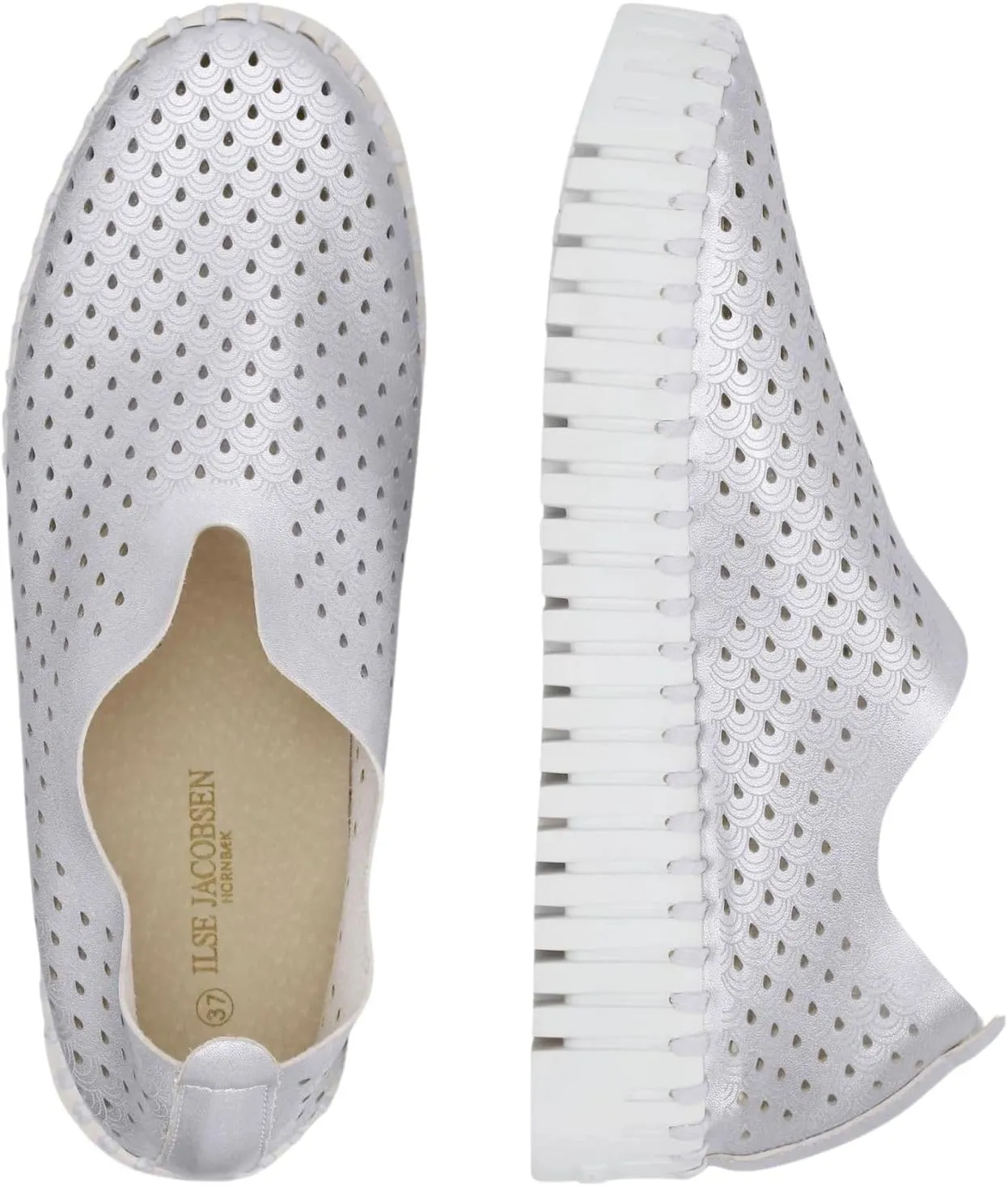 Ilse Jacobsen HORNBAEK Women's Tulip U0010 Metallic Platform | Slip-On | Low-Top