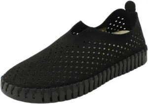 Ilse Jacobsen HORNBÆK Women's Tulip 3575 Flat | Slip-On | Low-Top | Black | 40 EU/10 M US
