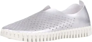 Ilse Jacobsen HORNBÆK Women's Tulip 3576 Flat | Slip-On | Low-Top | Silver | 39 EU/9 M US