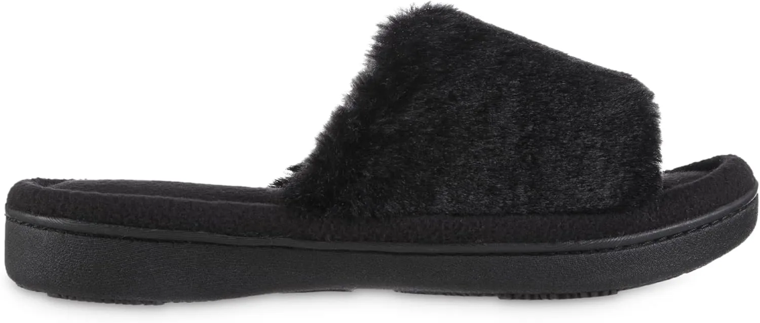 isotoner Womens Faux Fur Laurel Slide