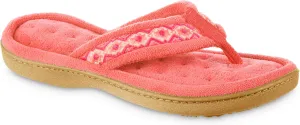 Isotoner Women's Recycled Microterry Bay Thong Slippers