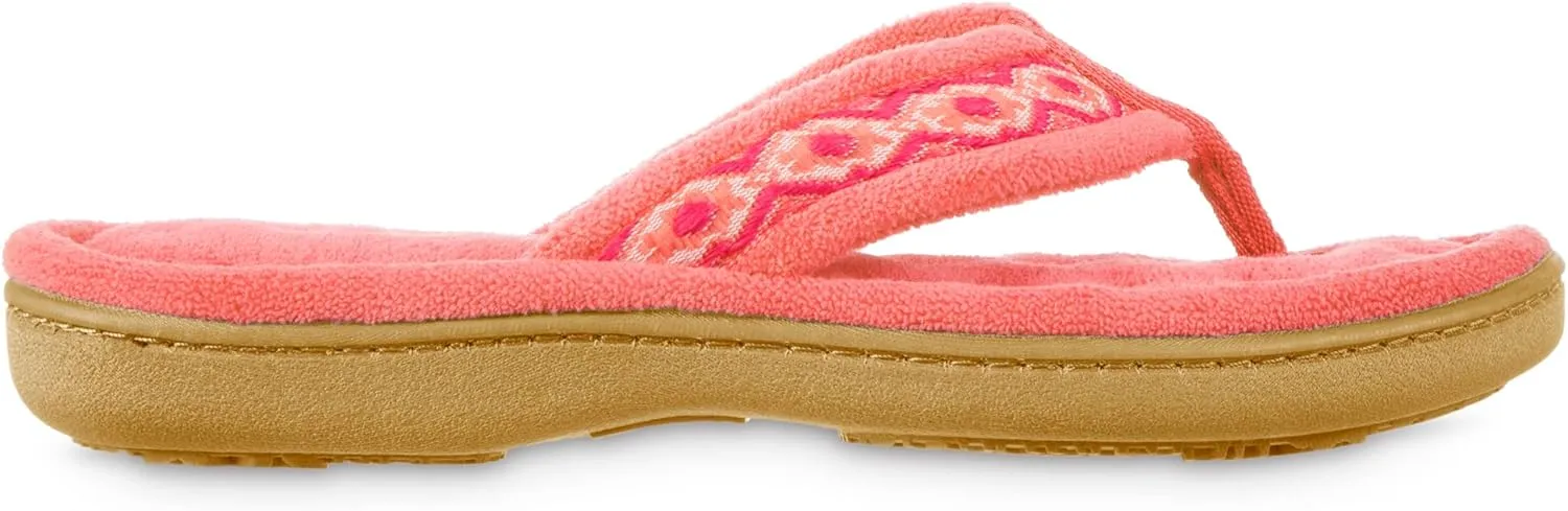 Isotoner Women's Recycled Microterry Bay Thong Slippers