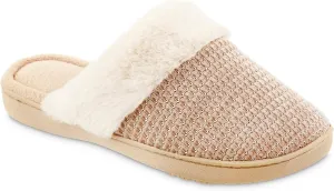isotoner Womens Striped Chenille Ann Clog Slippers