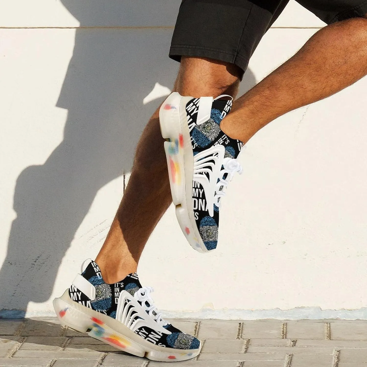 It's in My DNA Guatemala Flag Comfortable Running Shoes for Men Quick Dry Non-Slip Tennis Gym Sneakers