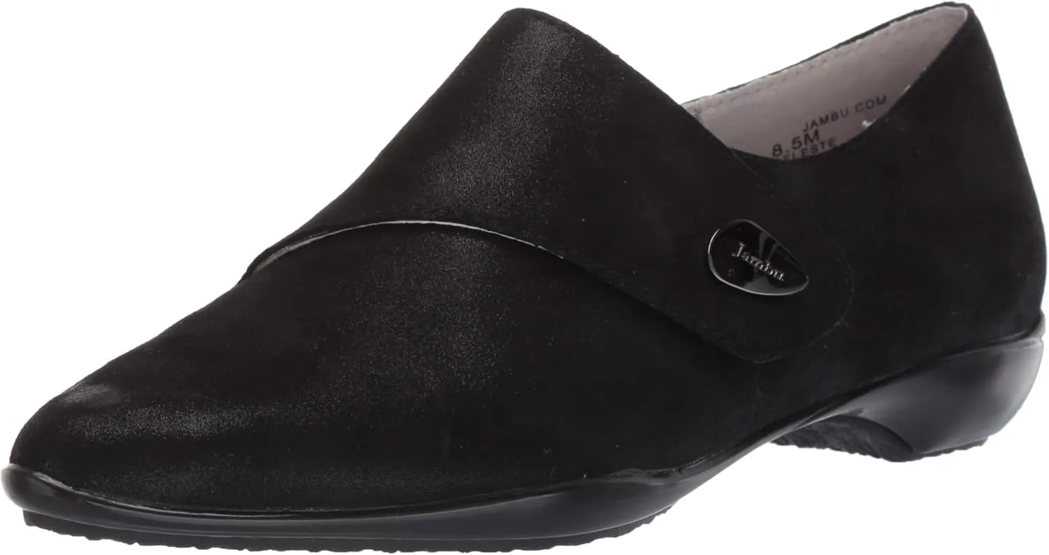 Jambu Women's Celeste Monk-Strap Loafer, Black, 7.5 M US