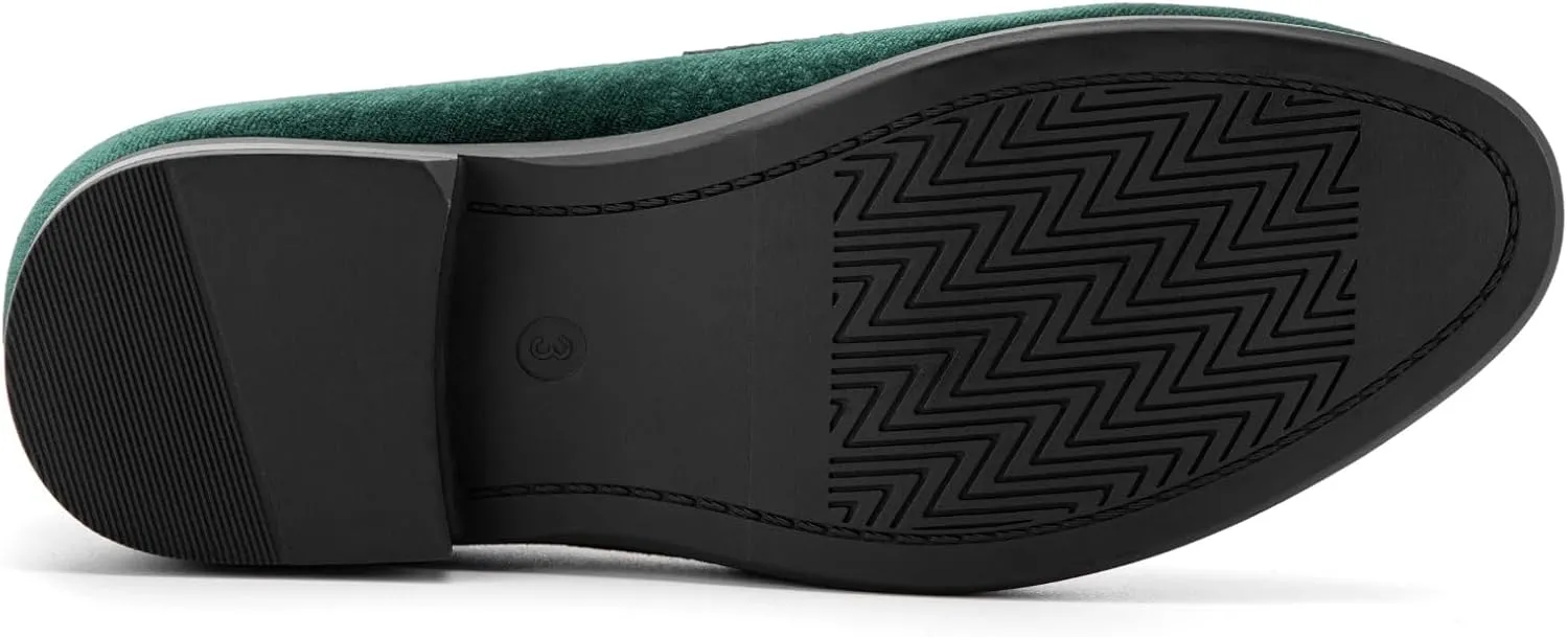 JITAI Velvet Boy's Dress Shoes Slip-On Loafers Wedding Shoes for Boys
