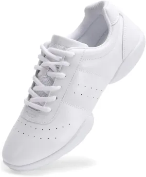 JITUUE Women Cheerleading Dance Shoes Fashion Trainers Sneakers Lace Up Gym Athletic Sport Training Shoes for Girls